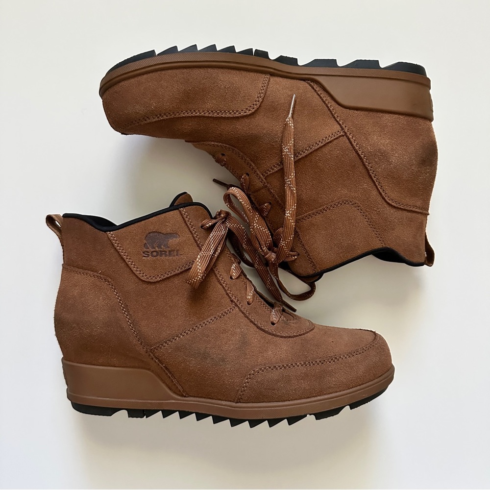 Sorel Women's Evie Sport Lace Bootie — Waterproof Suede & Leather